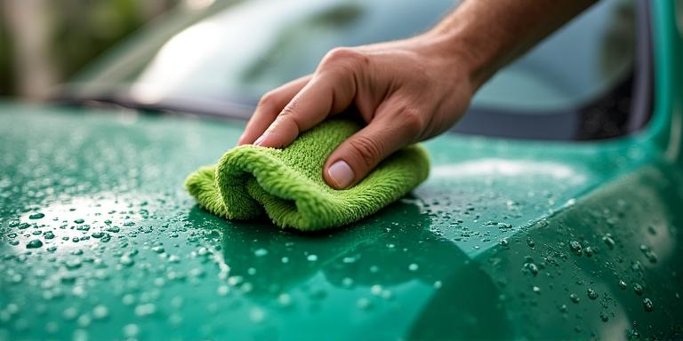 節水技術を用いた精密な手洗い洗車